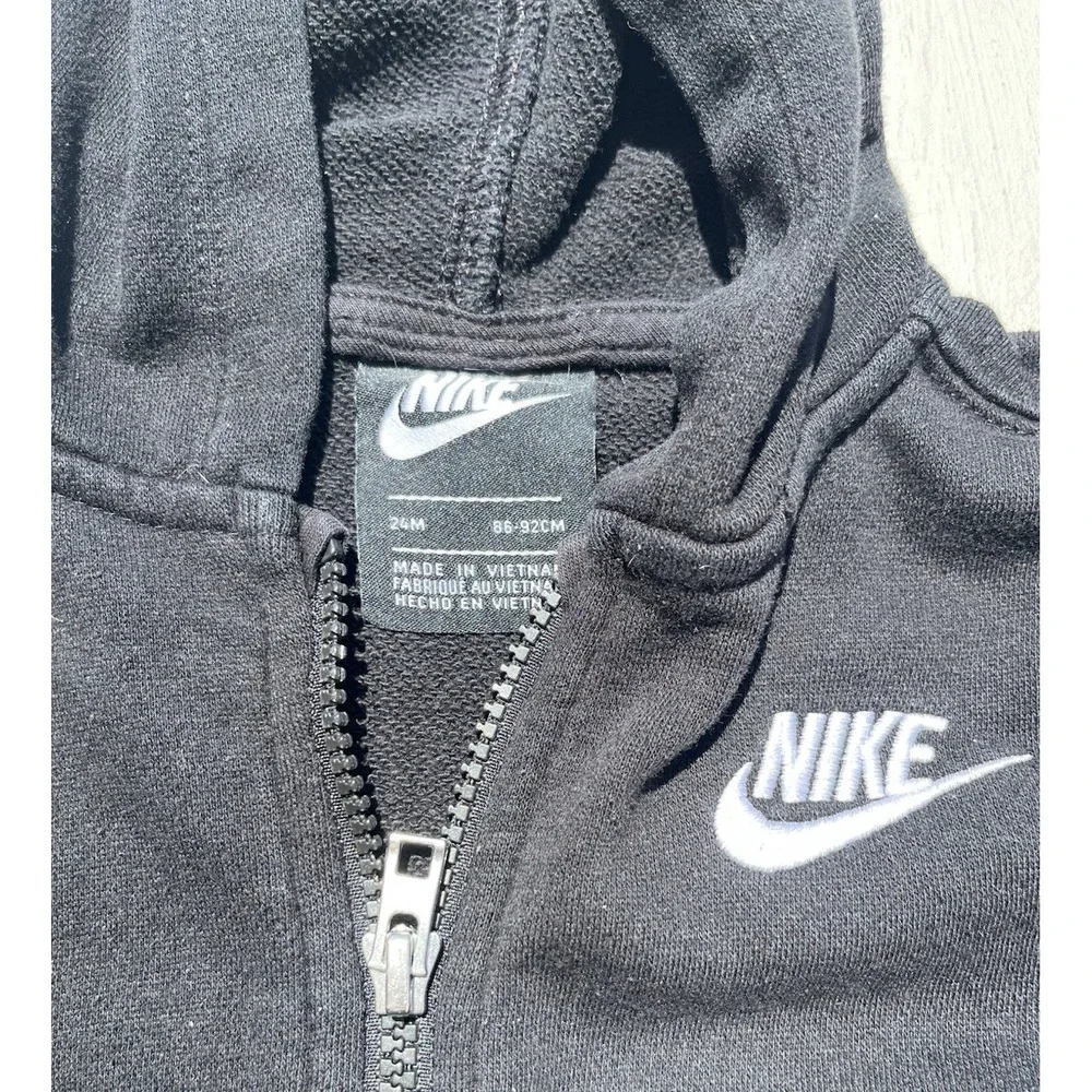 Baby Nike Hoodie Black Swish Logo 24 Months Street Check Casual Street Sports